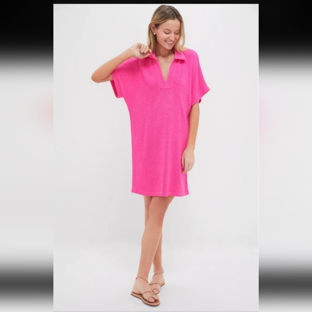 Tuckernuck Pomander Place Hot Pink Maren Mini Polo Dress